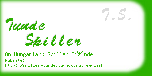 tunde spiller business card